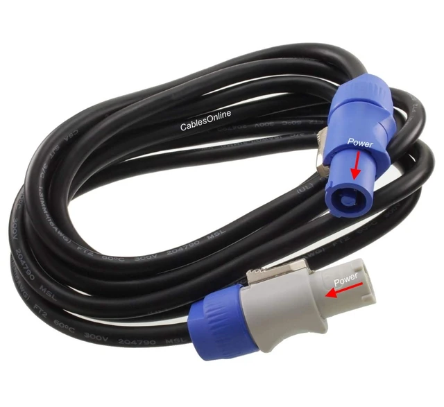 Alt view image 2 of 4 - CablesOnline, 6ft. 16AWG Stage Lighting Fixture PowerCon-Compatible Power-Through Jumper Cable, PC-KA606