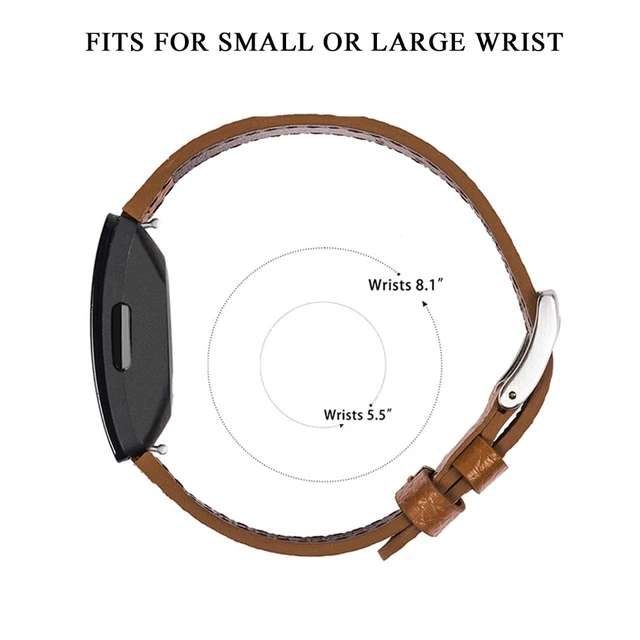 Alt view image 4 of 7 - Genuine Leather Bands Compatible with Fitbit Inspire 3/Inspire 2/Inspire HR/Inspire,Soft Sport Straps Adjustable Replacement Wristbands for Women Men 05