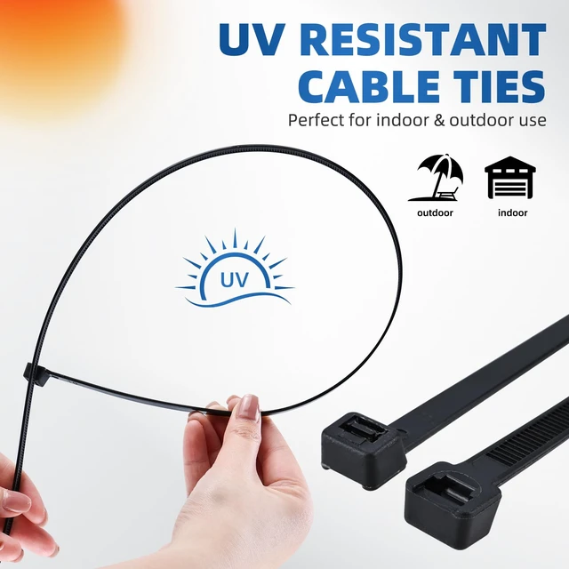 Alt view image 4 of 7 - 50 Pcs 48 Inch Extra Long Zip Ties Heavy Duty,Large Zip Ties with 175 lbs Tensile Strength Self Locking UV Resistant Tie Wraps Cable Ties for Outdoor Use