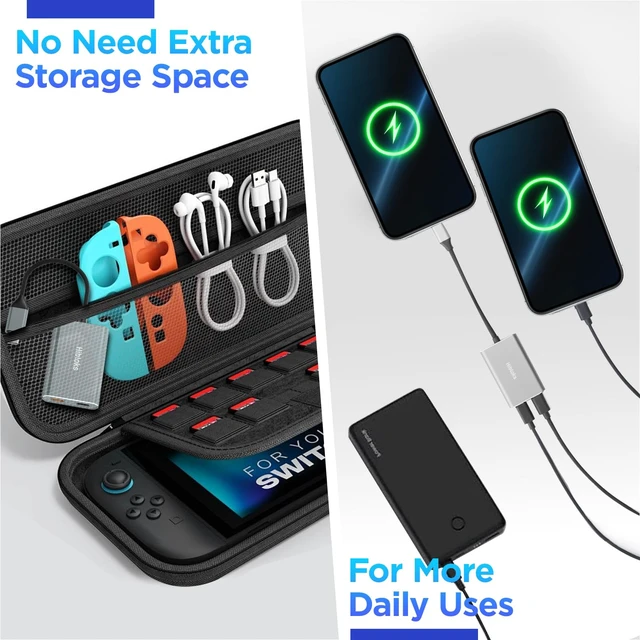 Alt view image 7 of 7 - HiBloks USB-C AR Hub and Charging Adapter for Switch 2 and AR Glasses Charge and Play Adapter with 4K60Hz and 65W Fast Charging for Switch 1&2/Rokid/Xreal/RayNeo/VITURE/iPhone 15&16 &17