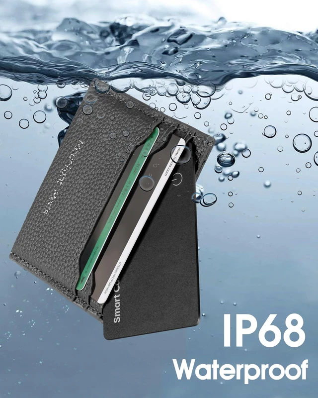 Alt view image 6 of 7 - Zoilytech Wallet Tracker Card for Android 2 Pcs,Rechargeable Wallet Finder, Thin and Light Smart Card IP68 Waterproof GPS Tracker Item Locator for Find Hub App(Android Only)