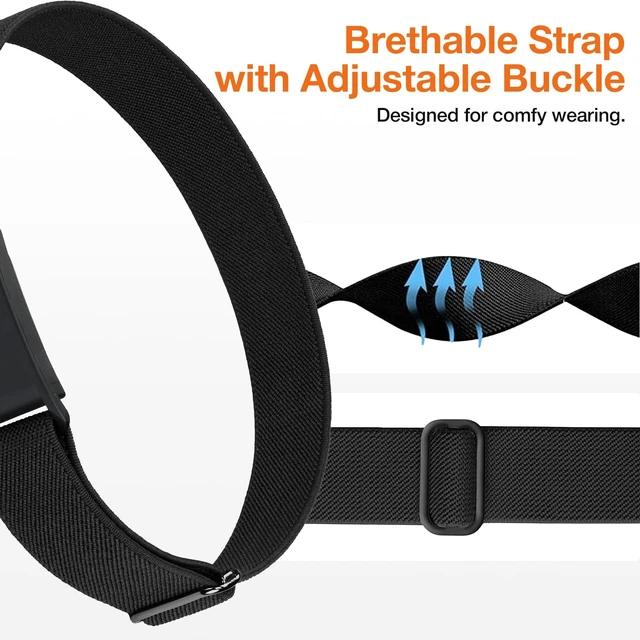 Alt view image 5 of 7 - Stretchy Nylon Arm Band Soft Breathable Elastic Adjustable Bicep Band with Case Compatible with Whoop 5.0