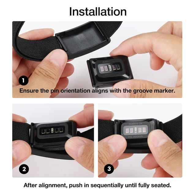 Alt view image 6 of 7 - Stretchy Nylon Arm Band Soft Breathable Elastic Adjustable Bicep Band with Case Compatible with Whoop 5.0