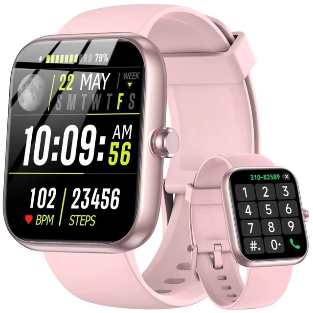 Main image of Smart Watch with Alexa Built-in 2026 Fitness Tracker 1.83" HD Bluetooth Calls and Notifications Heart Rate Sleep Monitor Fitness Watch IP68 Waterproof with 120+ Sport Modes for iPhone Android (Pink)