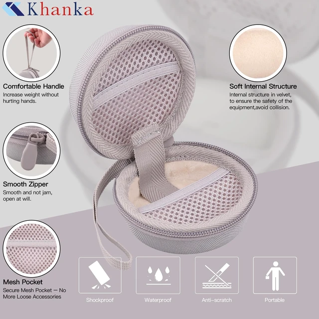 Alt view image 5 of 7 - Hard Travel Case for Anker Soundcore Sleep A30/A20 Earbuds,Brown EVA Hard Shell, Mesh Pocket Accessory Storage, Impact Resistant Protection, Travel-Ready Portable, Protective Case Only
