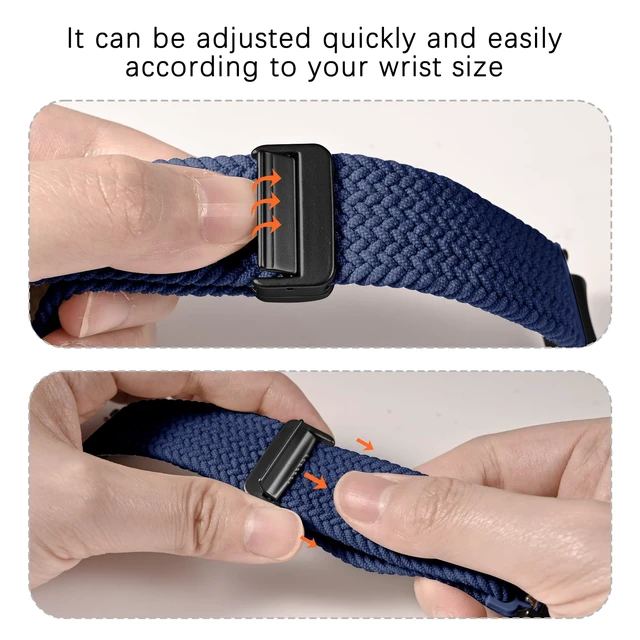 Alt view image 3 of 7 - Elastic Woven Band Compatible with Amazfit T-Rex 3, Metal Magnetic Buckle Sports Replacement Strap Compatible with Amazfit T-Rex 3