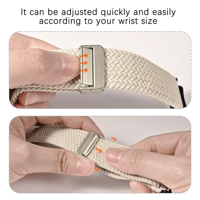 Alt view image 3 of 7 - Elastic Woven Band Compatible with Amazfit T-Rex 3, Metal Magnetic Buckle Sports Replacement Strap Compatible with Amazfit T-Rex 3
