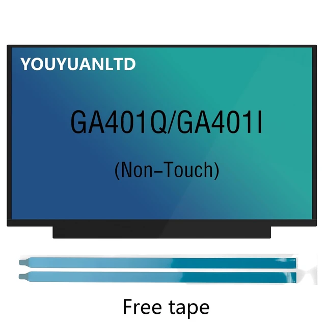 Alt view image 2 of 7 - LCD Screen Replacement for Asus ROG Zephyrus G14 GA401Q, FHD 1920X1080 40Pin Matte, LED Non Touch Display (144Hz- 40 pin Connector)