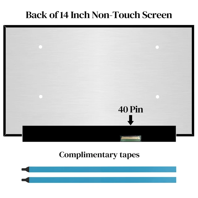 Alt view image 4 of 7 - LCD Screen Replacement for Asus ROG Zephyrus G14 GA401Q, FHD 1920X1080 40Pin Matte, LED Non Touch Display (144Hz- 40 pin Connector)