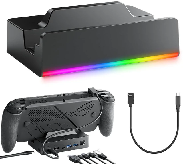 Main image of Docking Station for ROG Xbox Ally X, Dock for Steam Deck/Legion Go, 6-in-1 ROG Ally Hub with 4K@120Hz HDMI, Gigabit Ethernet Port, 100W PD Fast Charging, Dual USB 3.2 Ports