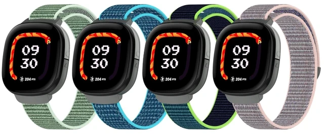 Main image of Nylon Bands Compatible with Google Fitbit Ace LTE (2024) Breathable Hook & Loop Sport Replacement Straps, Soft Adjustable Colorful Wristband