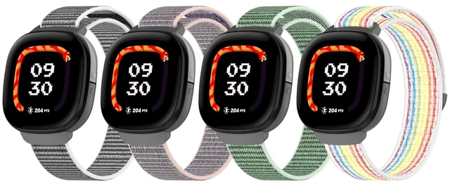 Main image of Nylon Bands Compatible with Google Fitbit Ace LTE (2024) Breathable Hook & Loop Sport Replacement Straps, Soft Adjustable Colorful Wristband