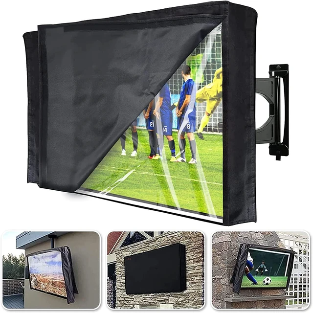 Main image of Outdoor TV Cover 30-32 Inch with Clear Scratch Resistant Front Flap + Bottom Cover, 600D Weatherproof & Waterproof TV Screen Protector, Fits Most TV Mounts Stands with Remote Controller Pocket