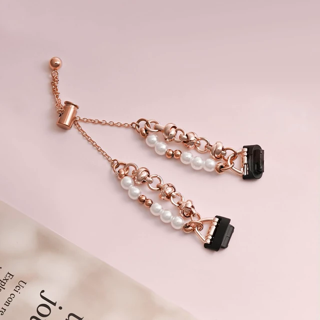 Alt view image 6 of 7 - Beaded Bracelet Compatible with Fitbit Inspire 3 Band/Inspire 2 Band, Fashion Handmade Dressy Jewelry Strap Replacement for Fitbit Inspire 3 Bands for Women Men