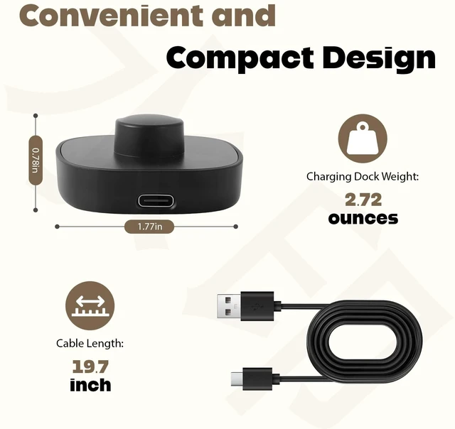 Alt view image 6 of 7 - Compatible with Ring Gen 3 Size 10 Charger, Upgraded Safety Mechanism and USB-C Cable Charger One-Step ChargingDock for Smart Ring (Size 10)
