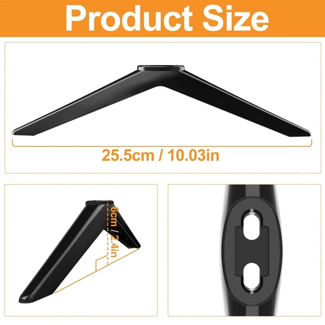 Alt view image 7 of 7 - Base Stand Compatible with Onn Roku TV, Only for Onn Roku TV Models Listed, 100005395 100068372 100018254 100012586 with Screws and Instruction, Please Check Before Purchase