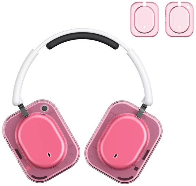 Main image of Shell Case for Nothing Headphone(a) 2026 Headphone (Clear Pink) TPU Protective Cover,Ultra-Thin Anti-Scratch Drop-Proof Shockproof Headphone Case