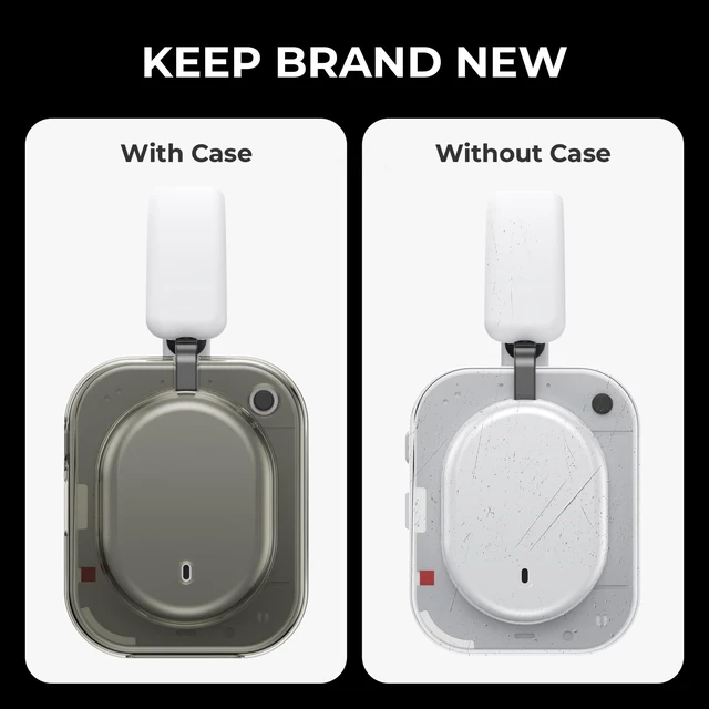 Alt view image 3 of 7 - Shell Case for Nothing Headphone(a) 2026 Headphone (Clear Grey) TPU Protective Cover,Ultra-Thin Anti-Scratch Drop-Proof Shockproof Headphone Case