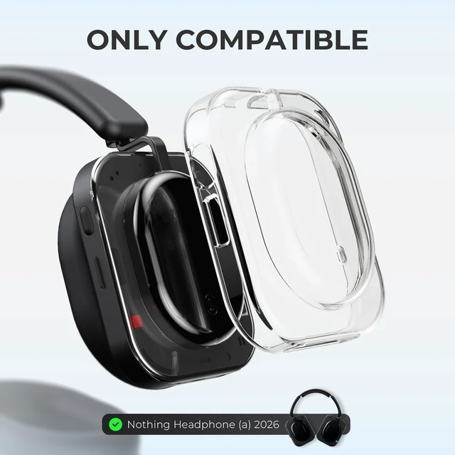 Alt view image 2 of 7 - Shell Case for Nothing Headphone(a) 2026 Headphone (Clear) TPU Protective Cover,Ultra-Thin Anti-Scratch Drop-Proof Shockproof Headphone Case