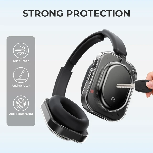 Alt view image 4 of 7 - Shell Case for Nothing Headphone(a) 2026 Headphone (Clear) TPU Protective Cover,Ultra-Thin Anti-Scratch Drop-Proof Shockproof Headphone Case