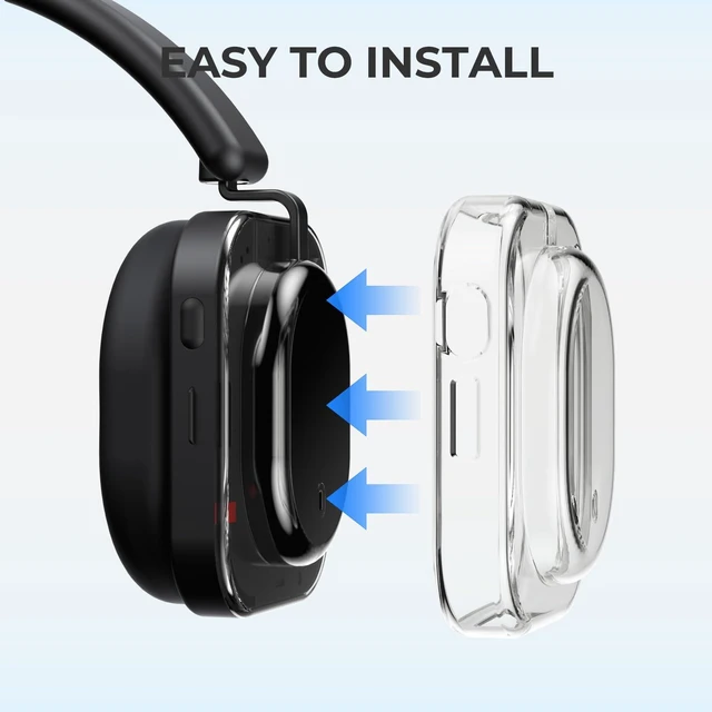 Alt view image 7 of 7 - Shell Case for Nothing Headphone(a) 2026 Headphone (Clear) TPU Protective Cover,Ultra-Thin Anti-Scratch Drop-Proof Shockproof Headphone Case
