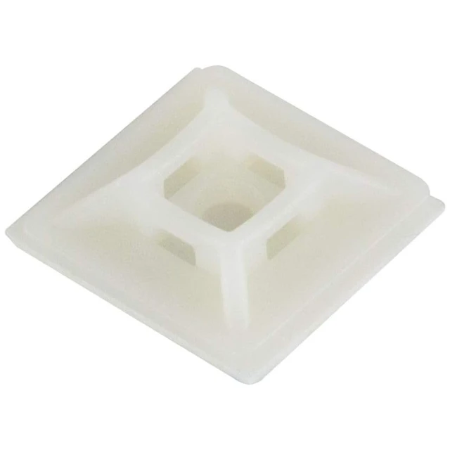 Alt view image 3 of 7 - White Adhesive Zip Tie Mounts 100 Pack, 1 Inch Mounting squares Self-Adhesive Cable Tie Mount Bases for Wire Bundling - UV Resistant Zip Tie Anchors, No Drilling Needed