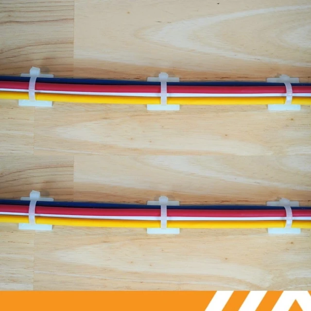 Alt view image 4 of 7 - White Adhesive Zip Tie Mounts 100 Pack, 1 Inch Mounting squares Self-Adhesive Cable Tie Mount Bases for Wire Bundling - UV Resistant Zip Tie Anchors, No Drilling Needed