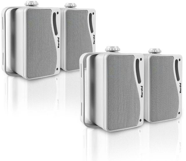 Main image of 3.5 Inch Passive Outdoor Speakers Wired Waterproof Wall Mount Speakers with 400W Superior Sound, All-Weather Durability, for Home Patio Garden Marine Boat Garage Indoor,4-Pack White