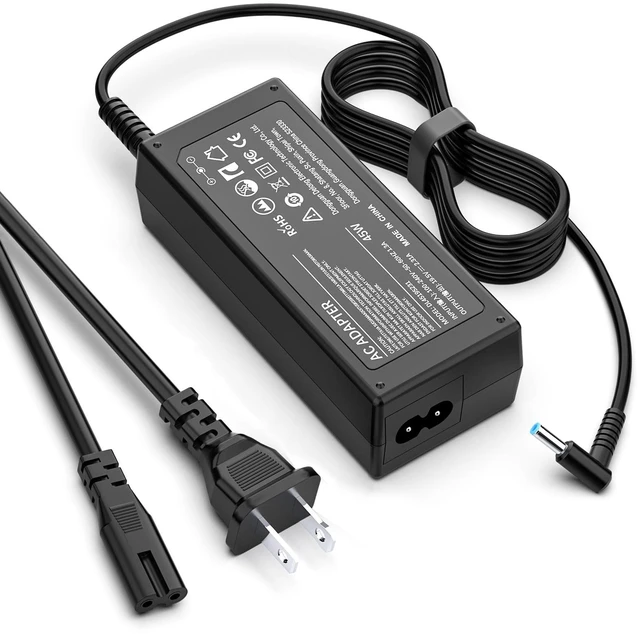 Main image of 45W Laptop Charger for HP Laptop 19.5V 2.31A Smart Blue Tip Power Adapter Compatible with HP Pavilion x360, Envy 11 13 15, EliteBook 840 G3 G5, Chromebook, Spectre, Stream 11 13 14 ProBook Power Cord