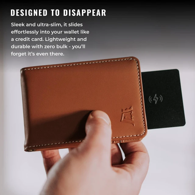 Alt view image 5 of 7 - Trackable Tracker Card, Compatible with Apple Find My App Long Lasting Battery (5 Months), Wireless Charging, Ultra-Slim Design, Audible Ping Alerts, Durable & Water-Resistant