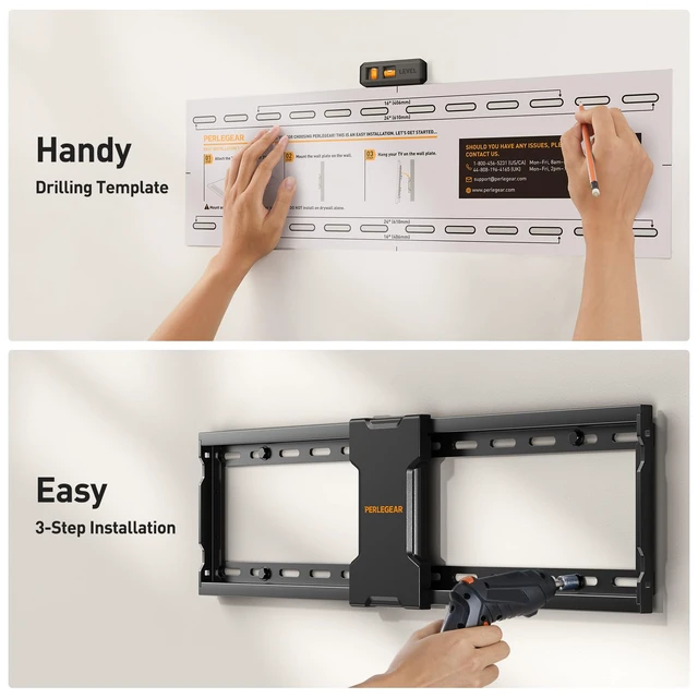 Alt view image 6 of 6 - Tilting TV Wall Mount for 3782 inch TVs up to 132 lbs 1.5 low profile, fits 16/18/24 studs, easy lock & unlock design, 65 tilt tv wall mount max VESA 600x400mm, PGLT2