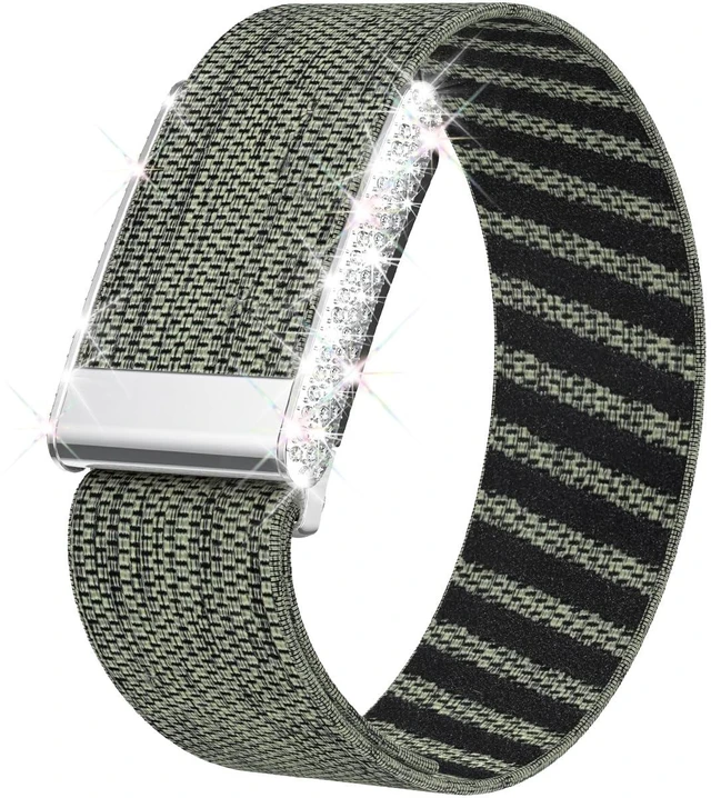 Main image of Diamond Nylon Sport Band Compatible for Whoop 5.0 Bands One Peak Breathable Adjustable Shiny Rhinestone Replacement Wristband Strap for Whoop Band 5.0,NOT Compatible for Life/MG or Whoop 4.0
