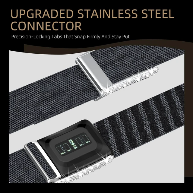 Alt view image 5 of 7 - Diamond Nylon Sport Band Compatible for Whoop 5.0 Bands One Peak Breathable Adjustable Shiny Rhinestone Replacement Wristband Strap for Whoop Band 5.0,NOT Compatible for Life/MG or Whoop 4.0