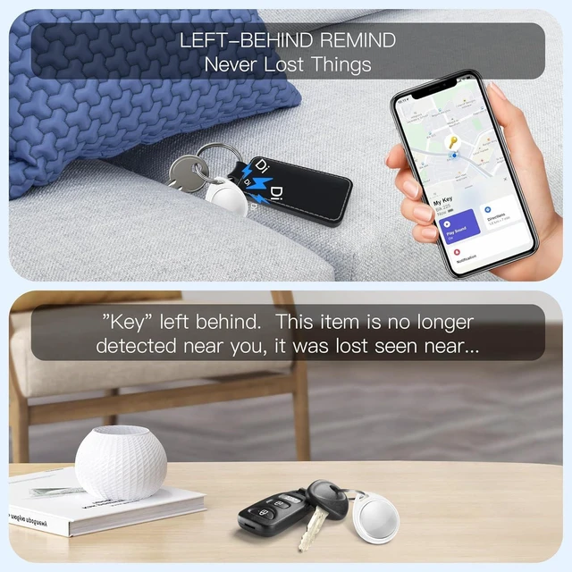 Alt view image 3 of 7 - Smart Tracker Tags, Apple MFi Certified Item Locator for Apple Find My (iOS), Key Wallet Luggage Pet Finder (1Pcs/White) - Included Battery May be Drained