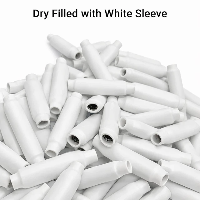 Alt view image 3 of 5 - Low Voltage Wire Connectors, Dry B-Connectors Wire SplicesWire Crimp Bean Type Splice for Low Voltage, White (300 PCS)