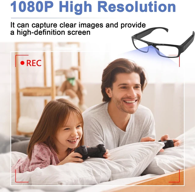 Alt view image 3 of 7 - Glasses Camera Wearable Men Women Outdoor Sport Action Camera Glasses Video Recording Glasses 1080P HD Motorcycle Riding Portable Smart Glasses for Cycling, Training, Driving, Hiking, Hunting, Fishing