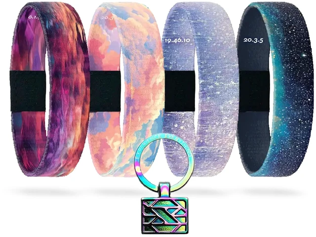 Main image of Interactive Bible Verse Bracelets Trust Bible Pack Compatible with iPhone & Android, Scan for Daily Scripture, Stretchy Elastic Wristband, Fun Gift for Men, Women & Teens