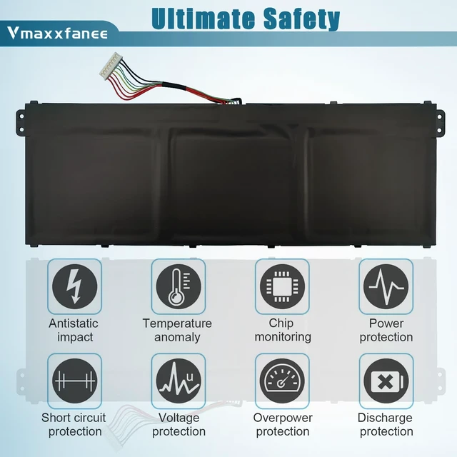 Alt view image 4 of 7 - AP19B8M 55.97Wh Laptop Battery for Acer Swift 3 SF314-59 SF314-59-78Z8 SF314-59-56F2 TravelMate P4 TMP414-51 TMP414-51-54HA Porsche Design Book RS AP714-51GT-75VS Series Notebook KT0030G024