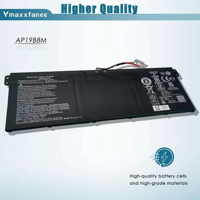 Alt view image 3 of 7 - AP19B8M 55.97Wh Laptop Battery for Acer Swift 3 SF314-59 SF314-59-78Z8 SF314-59-56F2 TravelMate P4 TMP414-51 TMP414-51-54HA Porsche Design Book RS AP714-51GT-75VS Series Notebook KT0030G024