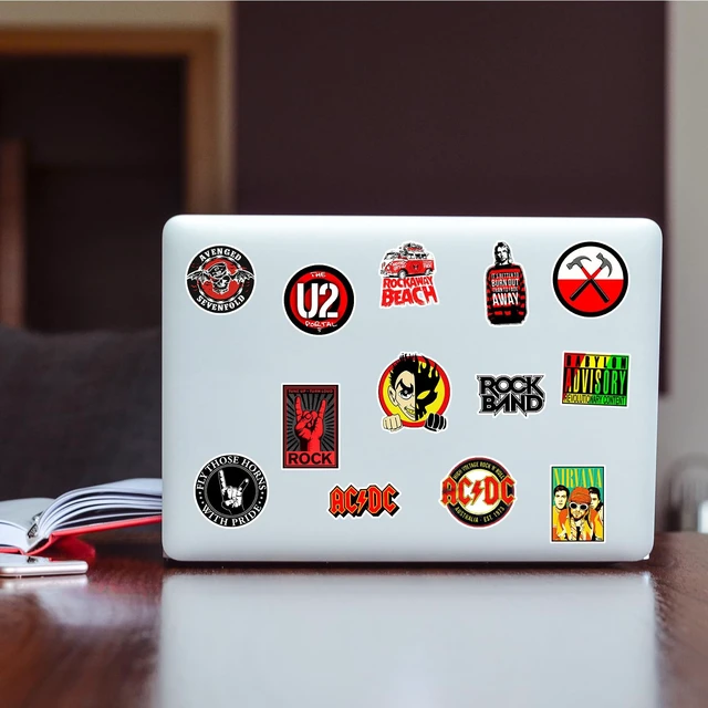 Alt view image 5 of 7 - 100 PCS Music Themed Graffiti Stickers, Multicolor Vinyl Waterproof Aesthetic Stickers for Water Bottles, Laptop, Phone, Guitar, Skateboard, Motorcycle