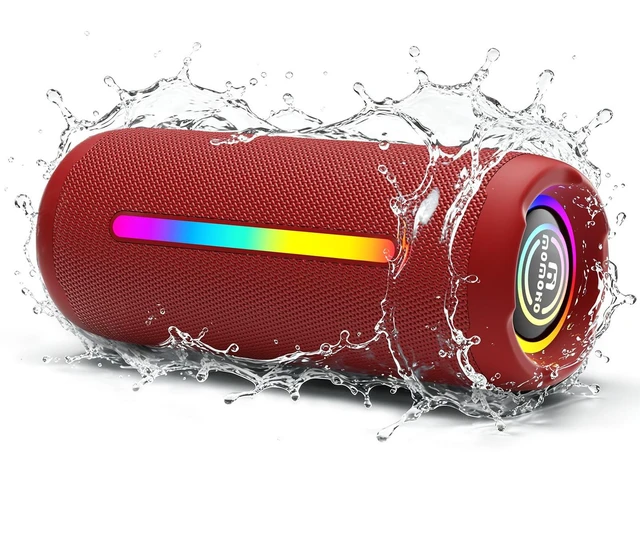Main image of Portable Bluetooth Speaker, IPX7 Waterproof Wireless Speaker, 30W Loud Stereo Sound with Deep Bass, Bluetooth 5.4, EQ Mode for Home/Outdoor/Travel, Birthday Gifts for Adults Men Women Teen (Red)
