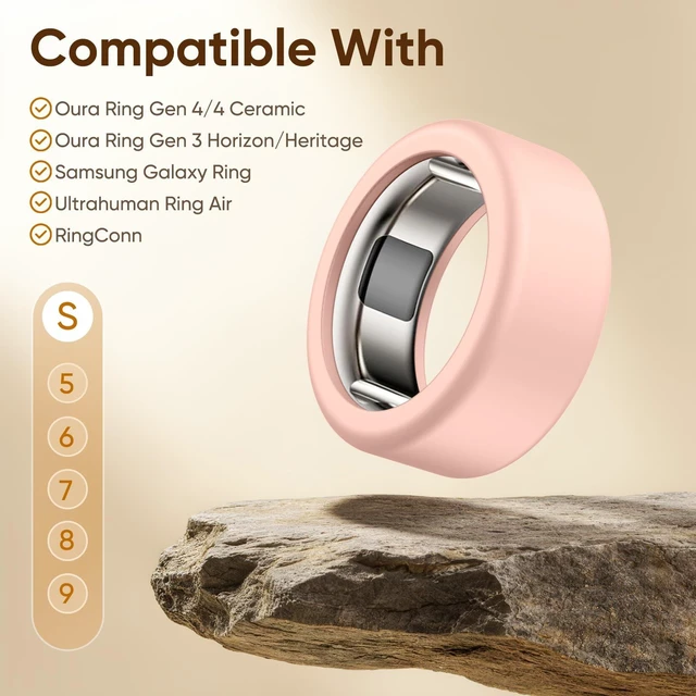 Alt view image 2 of 7 - 15 Pack Silicone Ring Cover Compatible with Oura Ring 4/Gen 3 Ultra-Thin Silicone Cover, Anti-Scratch Protection, Compatible with Samsung Galaxy Ring, Ultrahuman Ring AIR & RingConn