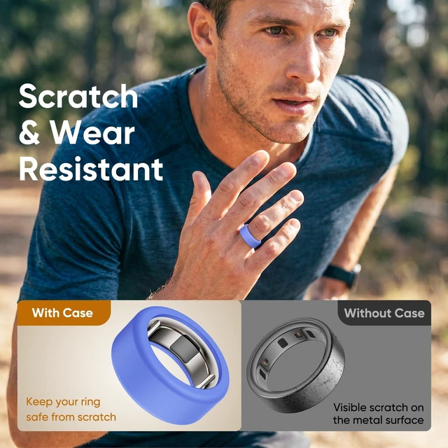 Alt view image 4 of 7 - 15 Pack Silicone Ring Cover Compatible with Oura Ring 4/Gen 3 Ultra-Thin Silicone Cover, Anti-Scratch Protection, Compatible with Samsung Galaxy Ring, Ultrahuman Ring AIR & RingConn