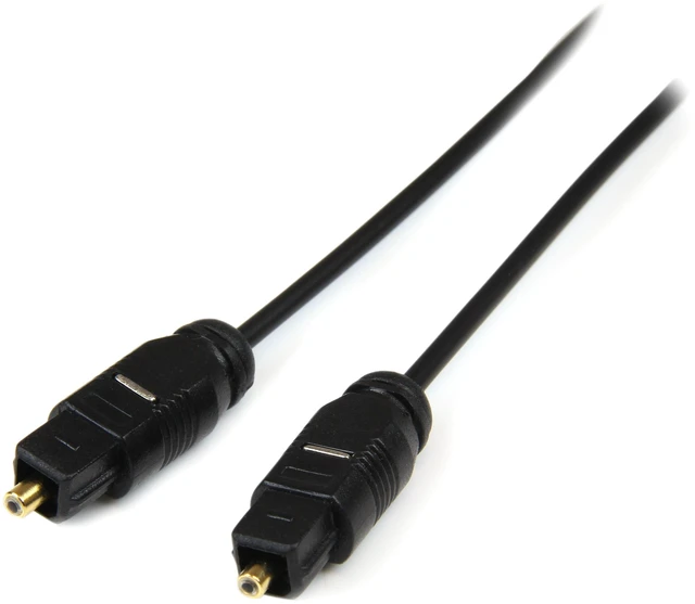Main image of 15 ft Thin Toslink Digital Optical SPDIF Audio Cable - 15ft / 15 Feet Optical Audio Cable (THINTOS15),Black