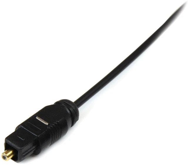 Alt view image 2 of 3 - 15 ft Thin Toslink Digital Optical SPDIF Audio Cable - 15ft / 15 Feet Optical Audio Cable (THINTOS15),Black