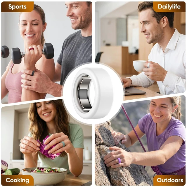 Alt view image 7 of 7 - 15 Pack Silicone Ring Cover Compatible with Oura Ring 4/Gen 3 Ultra-Thin Silicone Cover, Anti-Scratch Protection, Compatible with Samsung Galaxy Ring, Ultrahuman Ring AIR & RingConn
