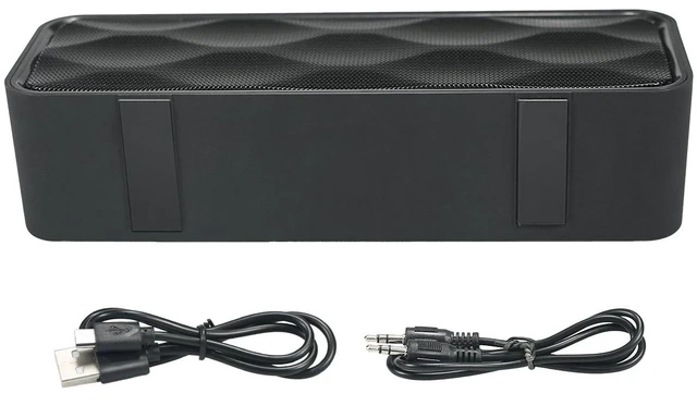 Alt view image 5 of 7 - Wireless Bluetooth Speaker with AUX/USB/TF Card Slot,Outdoor Portable Stereo Speaker with HD Audio,Enhanced Bass, Dual-Driver,Handsfree Calling, FM Radio Speaker for Travel,Party (Black)