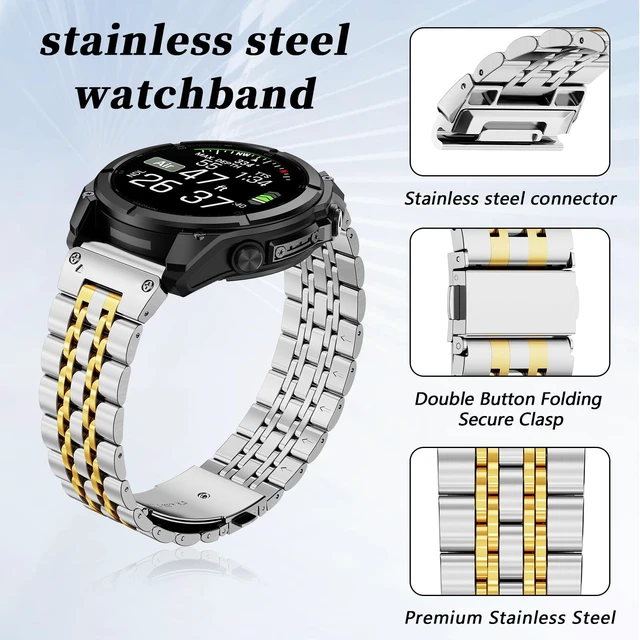 Alt view image 3 of 6 - 20mm Metal QuickFit Watch Band for Garmin Fenix 9 43mm/8 43mm/7S/6S/5S Stainless Steel Strap for Fenix 7S Pro/6S Pro/5S Plus,Epix Pro/Approach S70 42mm,Descent Mk3i 43mm,for Business & Commute