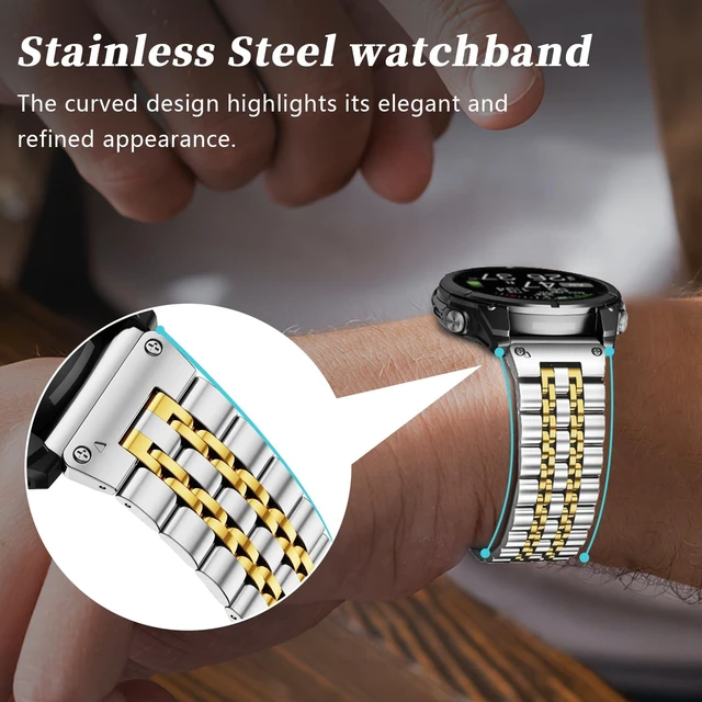 Alt view image 4 of 6 - 20mm Metal QuickFit Watch Band for Garmin Fenix 9 43mm/8 43mm/7S/6S/5S Stainless Steel Strap for Fenix 7S Pro/6S Pro/5S Plus,Epix Pro/Approach S70 42mm,Descent Mk3i 43mm,for Business & Commute