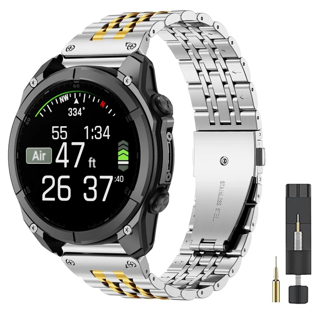 Alt view image 5 of 6 - 20mm Metal QuickFit Watch Band for Garmin Fenix 9 43mm/8 43mm/7S/6S/5S Stainless Steel Strap for Fenix 7S Pro/6S Pro/5S Plus,Epix Pro/Approach S70 42mm,Descent Mk3i 43mm,for Business & Commute